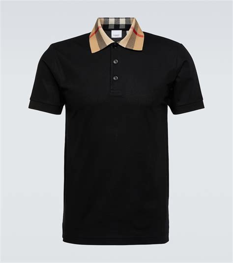 black burberry polo|burberry polo hemd.